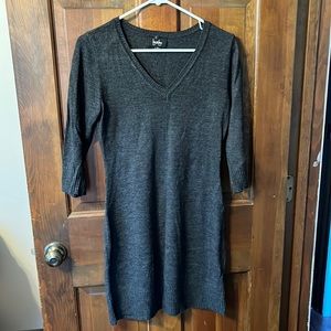 Gray sweater dress